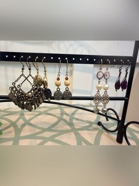 4/$25 • Five Pairs of Teardrop Design Earrings